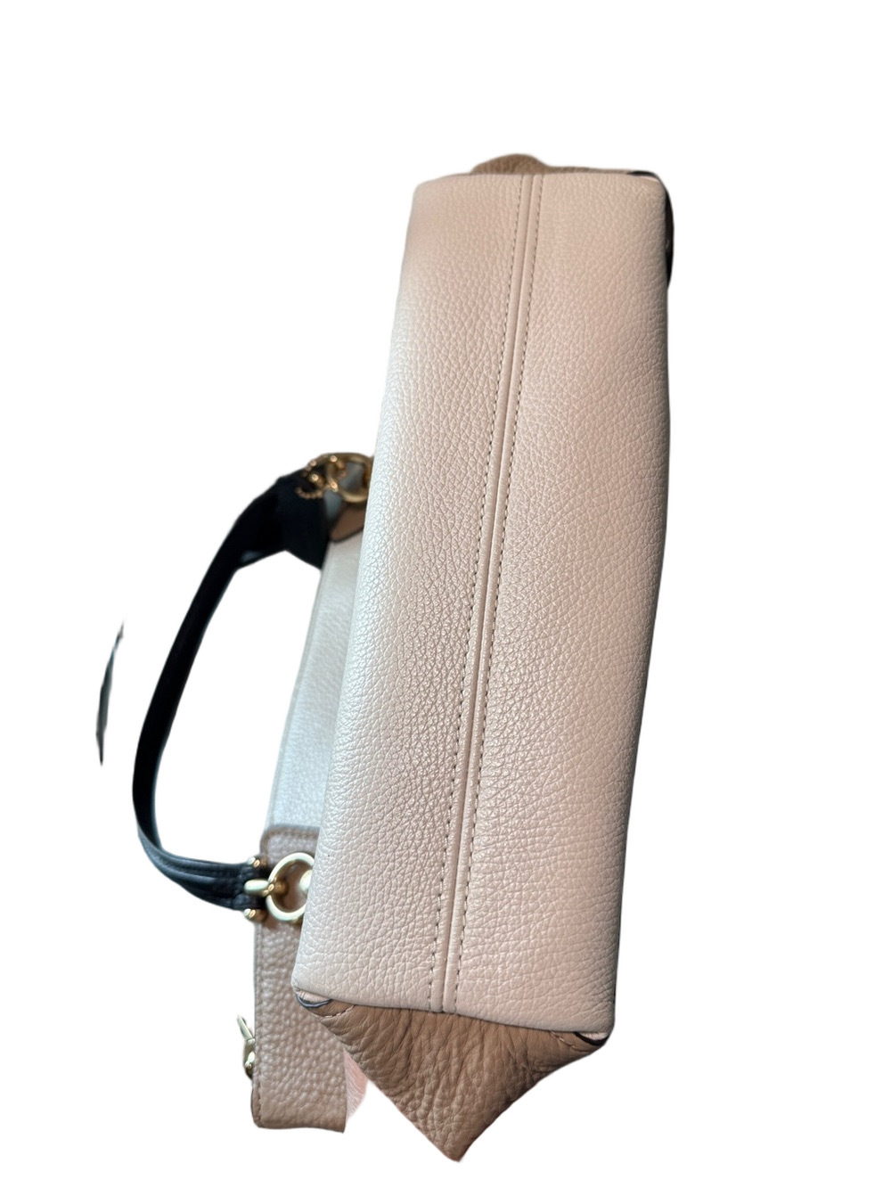 Coach Kacey Cream Tan Pebble Leather Crossbody Tote with Gold Hardware - Picture 6 of 7